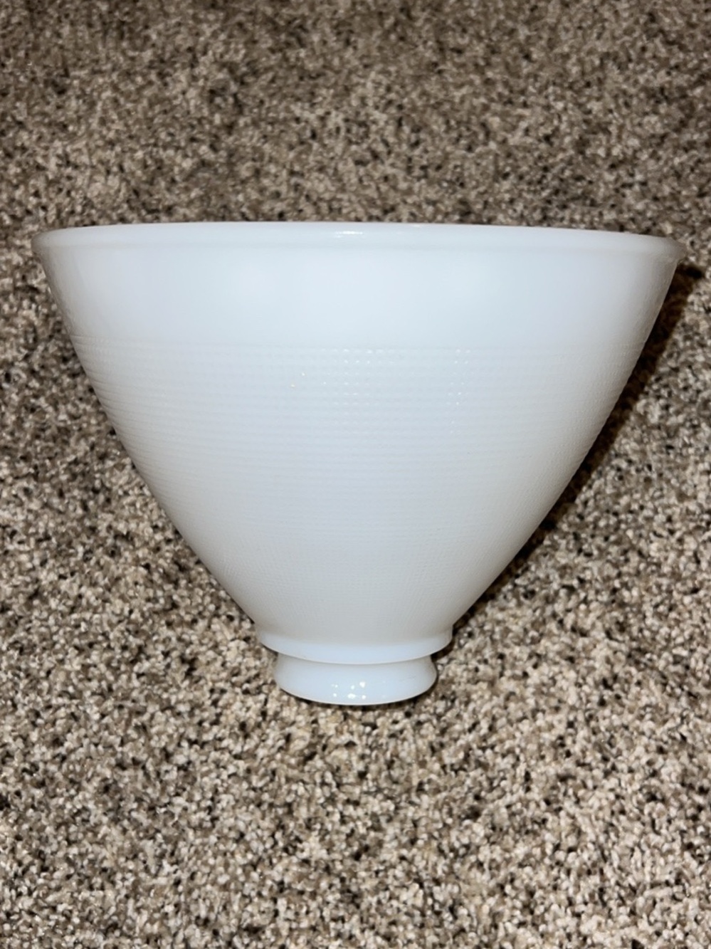 VTG White Milk Glass Cone Accent Lamp Shade